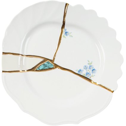 Desertinė lėkštė KINTSUGI 3 21 cm, balta, Seletti