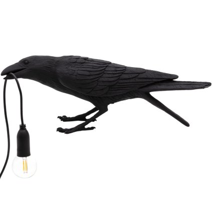 Stalinis šviestuvas BIRD PLAYING 33 cm, juodas, Seletti