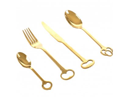 Stalo įrankių rinkinys KEYTLERY 24 vnt., aukso spalvos, Seletti