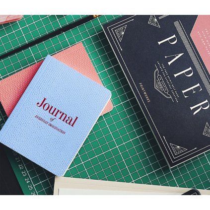 Kišeninė užrašų knygutė JOURNAL, 128 puslapiai, mėlyna, Printworks