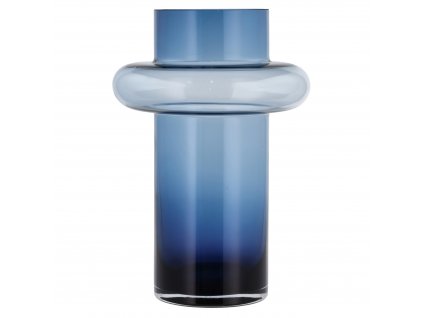Vaza TUBE 30 cm, tamsiai mėlyna, stiklinė, Lyngby Glas