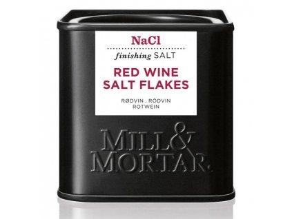 Raudonojo vyno druska 80 g, dribsniai, Mill & Mortar