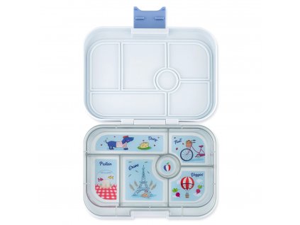 Bento dėžutė ORIGINAL 6 blausiai pilka/ Paryžius, 625 ml, Yumbox