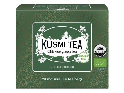 Žalioji arbata CHINESE GREEN TEA, 20 muslino arbatos maišelių, Kusmi Tea