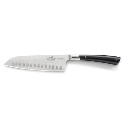 Santoku peilis EDONIST 18 cm, nerūdijančio plieno kniedės, juodos spalvos, Lion Sabatier