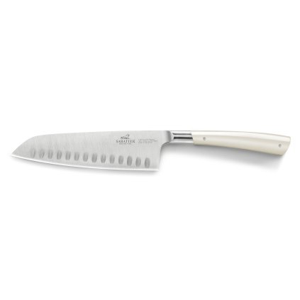 Santoku peilis EDONIST 18 cm, nerūdijančio plieno kniedės, baltos spalvos, Lion Sabatier