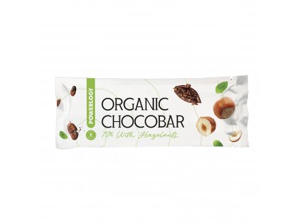 Organinio šokolado plytelė 50 g, 70 %, Powerlogy