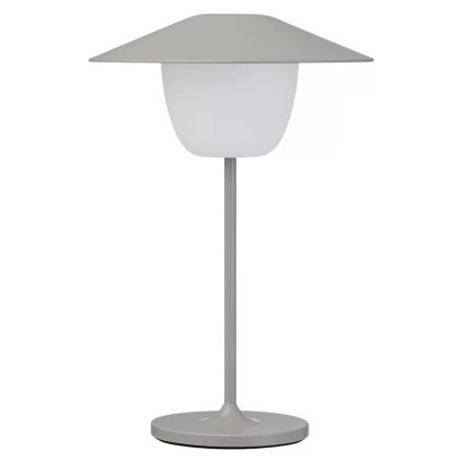 Nešiojamas stalinis šviestuvas ANI MINI 21 cm, LED, pilkos spalvos, aliuminis, Blomus