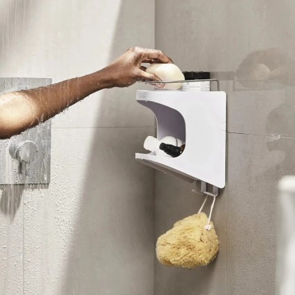 Dušo spintelė NEST 70563 22 cm, baltos spalvos, plastikas, Joseph Joseph