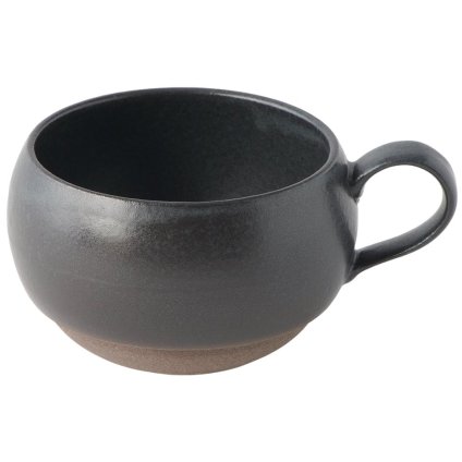 Puodelis 300 ml, juodos spalvos, keramika, MIJ