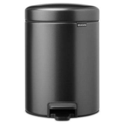 Šiukšliadėžė su pedalu NEWICON 5 l, ryškiai pilkos spalvos, plienas, Brabantia