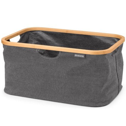 Skalbinių krepšys 40 l, juodųjų pipirų spalvos, audinys, Brabantia