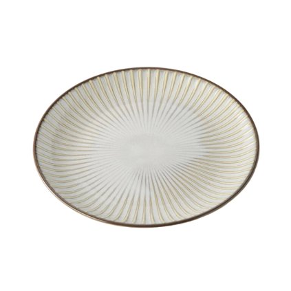 Užkandžių lėkštė WHITE SENDAN 20,5 cm, baltos spalvos, keramika, MIJ