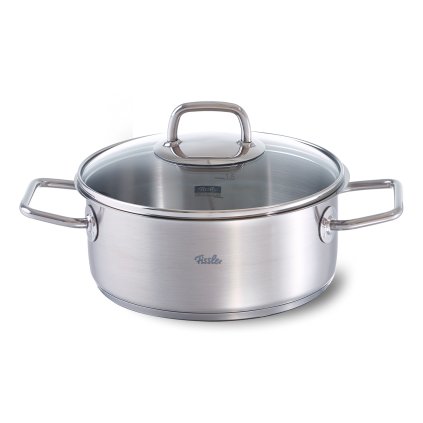 Žemas troškintuvas VISEO 20 cm, sidabro spalvos, nerūdijantis plienas, Fissler