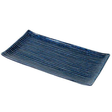 Serviravimo lėkštė CONTOUR 24 x 15 cm, mėlyna, keramika, MIJ