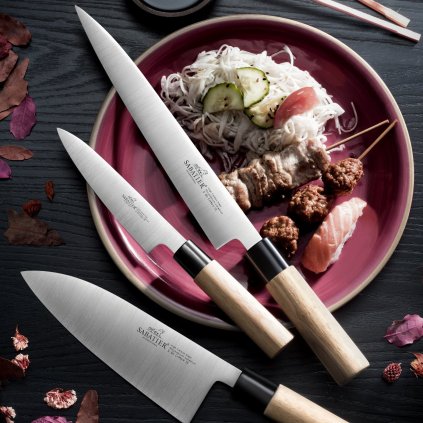 Japoniškas peilis YANAGIBA 24 cm, ruda, Lion Sabatier