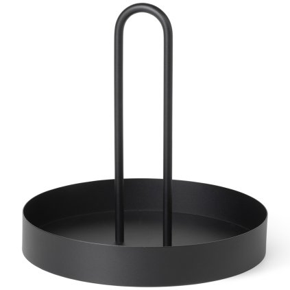Serviravimo padėklas GRIB 28 cm, juoda, geležis, tvirtas LIVING