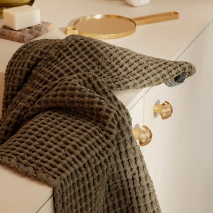 Veido rankšluostis ORGANIC 50 x 100 cm, alyvuogių, medvilnė, tvirta LIVING