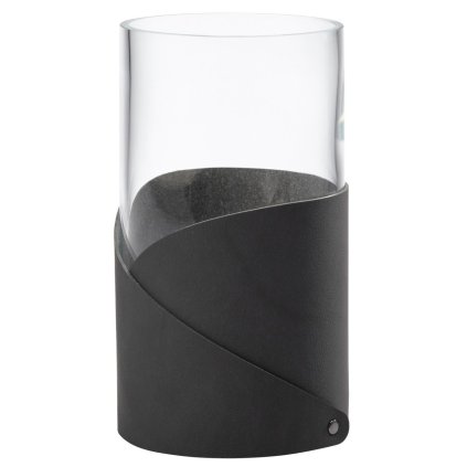 Vaza FOLD NUPO 15 cm, antracitas, oda / stiklas, LIND DNA