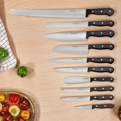 Duonos peilis GOURMET 20 cm, juoda, Wüsthof