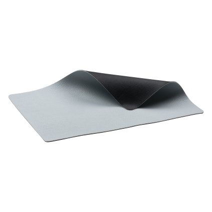 Stalo padėkliukas 46 x 33 cm, dvipusis, 4 vnt. rinkinys, juoda / šviesus mėlyna, PVC, Bitz