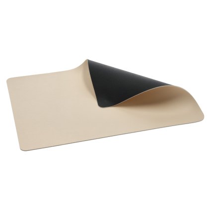 Stalo padėkliukas 46 x 33 cm, dvipusis, 4 vnt. rinkinys, juoda / kreminė, PVC, Bitz