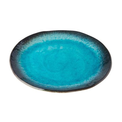 Pietų lėkštė SKY BLUE 24 x 20 cm, ovalus, mėlyna, keramika, MIJ