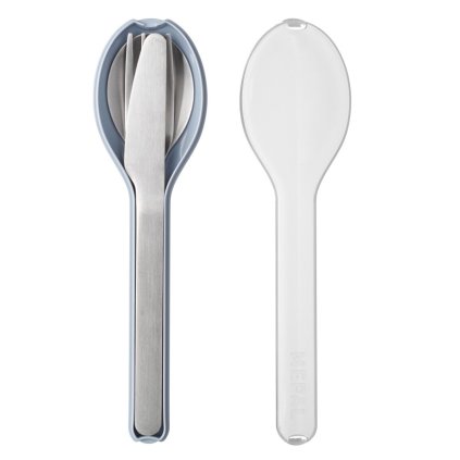 Kelioninis stalo įrankių rinkinys ELLIPSE, 3 vnt. rinkinys, „Nordic“ mėlyna, nerūdijantis plienas, Mepal