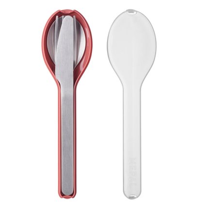 Kelioninių stalo įrankių rinkinys ELLIPSE, 3 vnt. rinkinys, tamsiai alyvinė, nerūdijantis plienas, Mepal