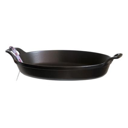 149354 ovalny litinovy pekac cerny 32 cm staub