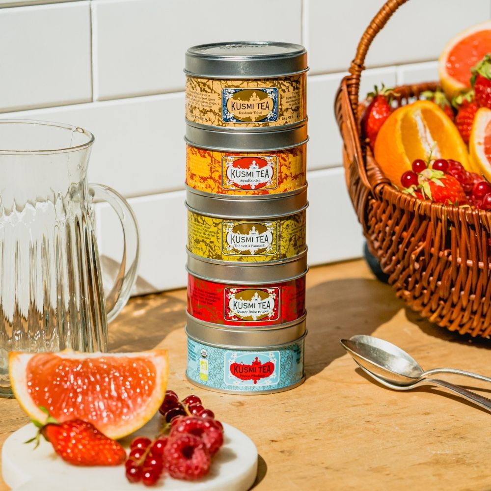 Arbatos rinkinys TEA MOMENTS, 5 vnt. arbatos skardinių rinkinys po 25 g, Kusmi Tea