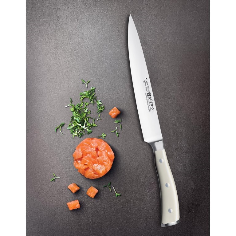 Drožimo peilis CLASSIC IKON 20 cm, kreminė spalva, Wüsthof
