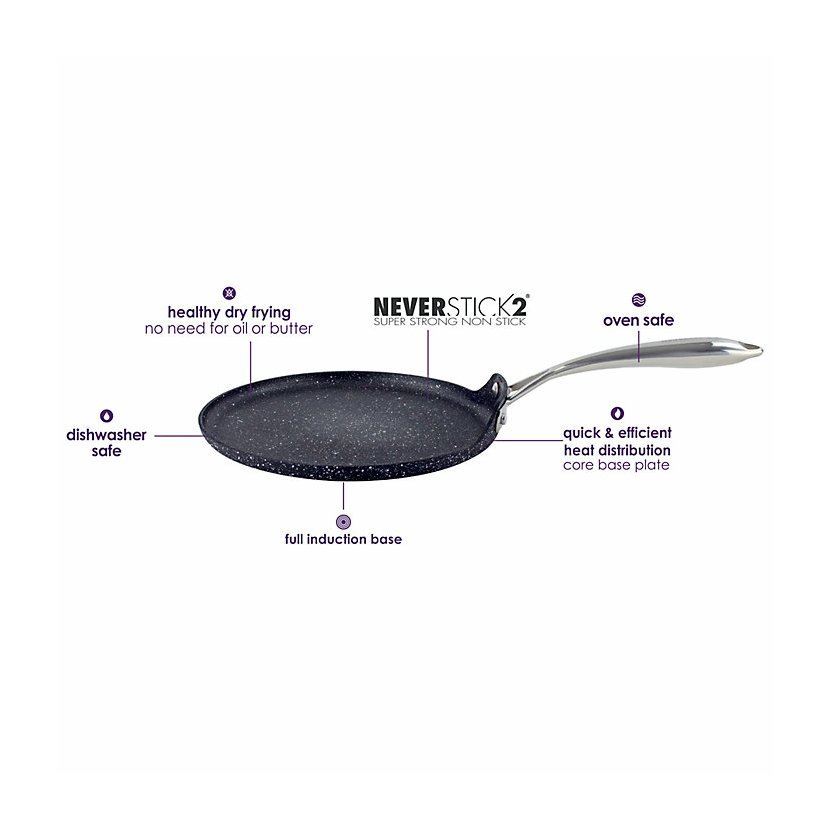 Krepinių blynų keptuvė NEVERSTICK2 25 cm, Eaziglide