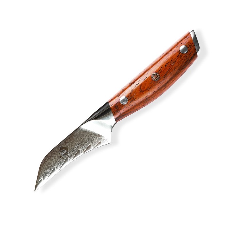 Nukaulinimo peilis ROSE WOOD DAMASCUS, 7 cm, Dellinger