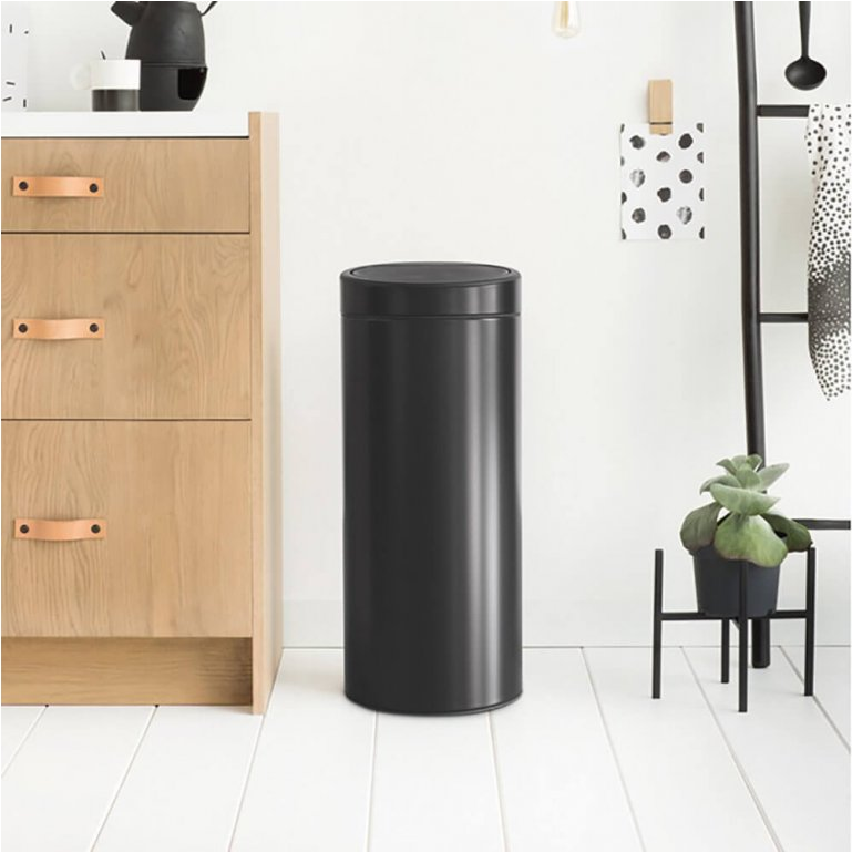 Sensorinė šiukšliadėžė TOUCH BIN NEW 30 l, matinė juoda, Brabantia