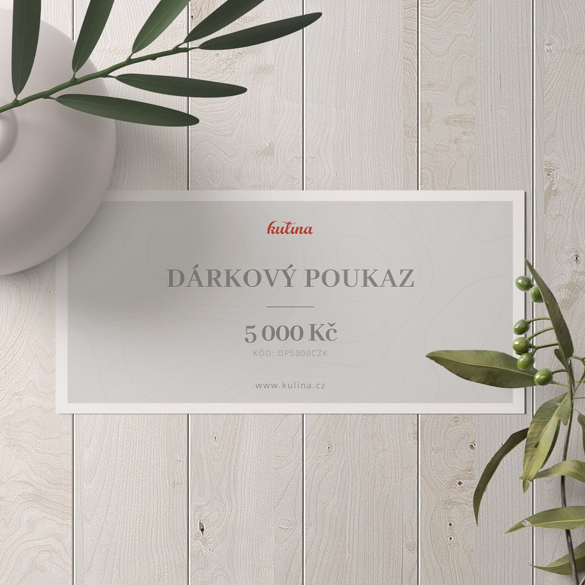 Kulina dovanų kuponas 5 000 Kč