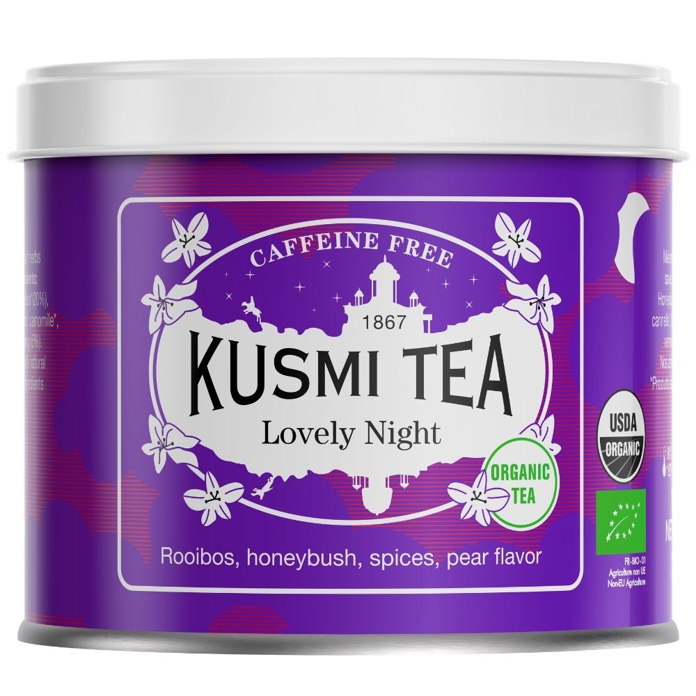 Rooibos arbata LOVELY NIGHT, 100 g birių arbatos lapelių skardinė, Kusmi Tea