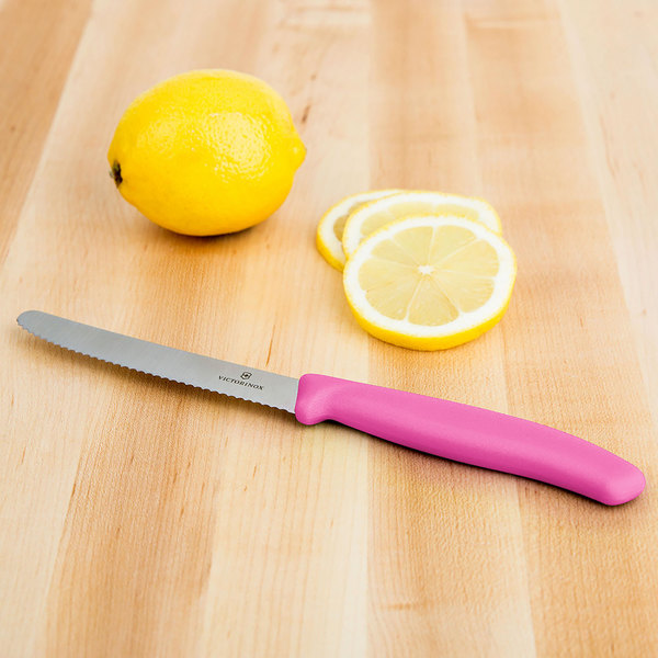 Pomidorų peilis 11 cm, rožinės spalvos, Victorinox