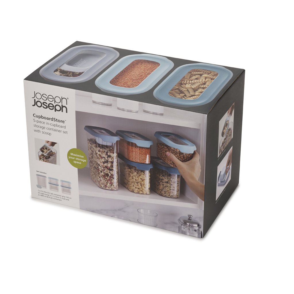 Virtuvinis produktų laikymo stiklainis CUPBOARDSTORE, 5 vnt., Joseph Joseph