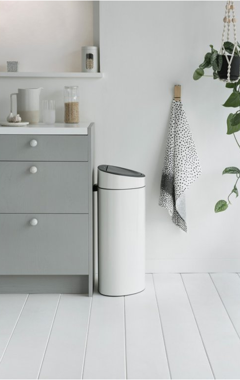 Sensorinė šiukšliadėžė TOUCH BIN NEW 40 l, balta, Brabantia
