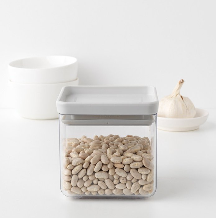 Maisto laikymo indas TASTY PLUS, 4 vnt. rinkinys, šviesiai pilkos spalvos, plastikas, Brabantia
