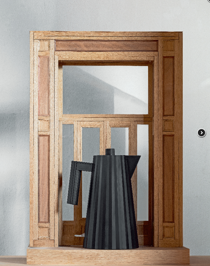 Elektrinis virdulys PLISSE 1,7 l, juodas, Alessi
