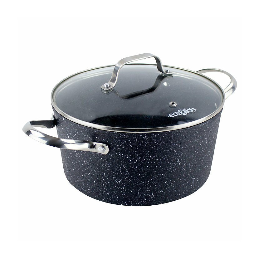 Puodas NEVERSTICK2 24 cm, 4,2 l, su dangčiu, Eaziglide