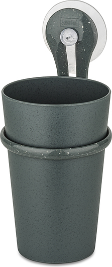 Dantų šepetėlių puodukas LOOP 300 ml, su pritraukiamu pritvirtinimu, natūraliai pilkas, Koziol