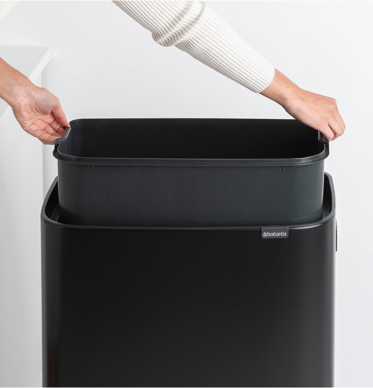 Sensorinė šiukšliadėžė BO HI 60 l, juoda, Brabantia