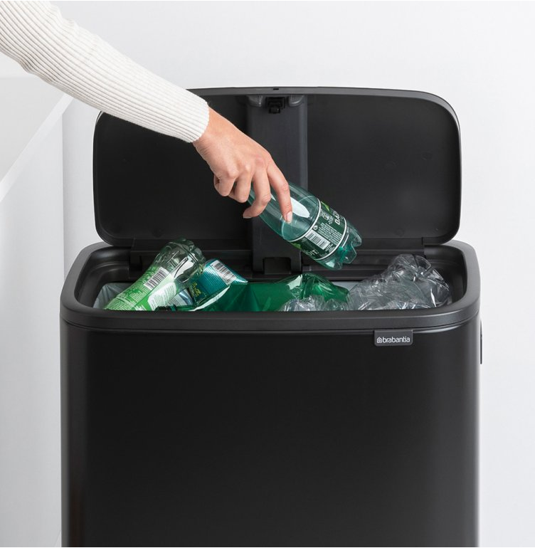 Sensorinė šiukšliadėžė BO HI 60 l, juoda, Brabantia