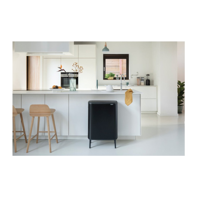Sensorinė šiukšliadėžė BO HI 60 l, juoda, Brabantia