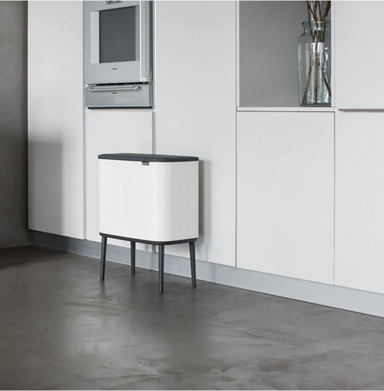 Sensorinė šiukšliadėžė BO 11 + 23 l, balta, Brabantia