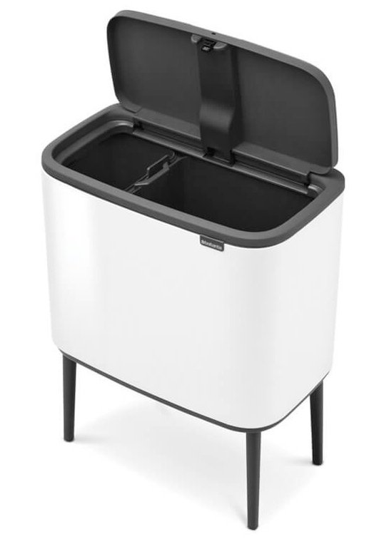 Sensorinė šiukšliadėžė BO 11 + 23 l, balta, Brabantia
