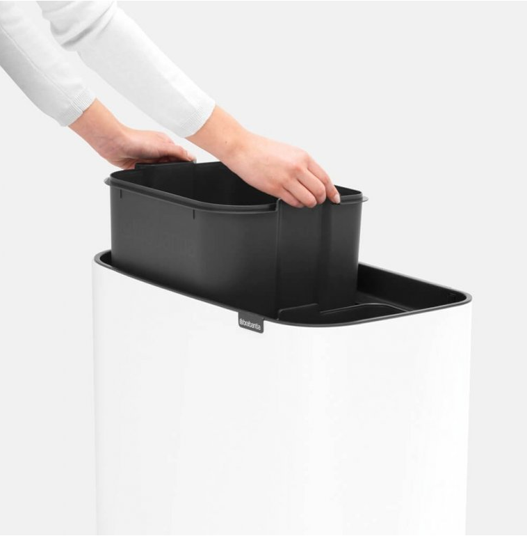 Sensorinė šiukšliadėžė BO 11 + 23 l, balta, Brabantia